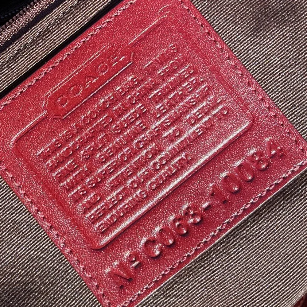 Coach gallery suede burgundy 10084 Lunch tote bag purse - Picture 3 of 7